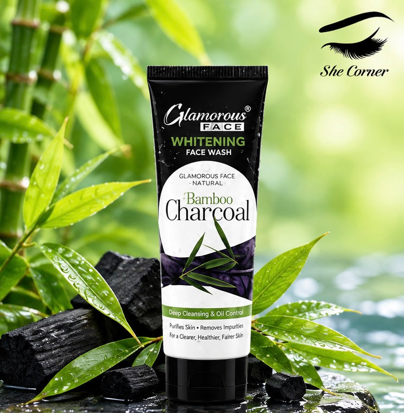 Glamorous Whitening Face Wash – Bamboo Charcoal