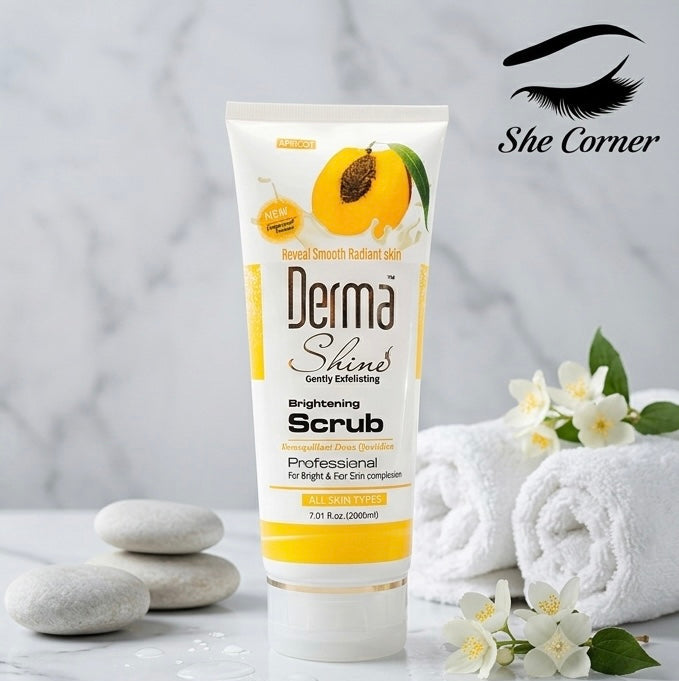 Derma Shines Apricot Brightening Scrub 200ml
