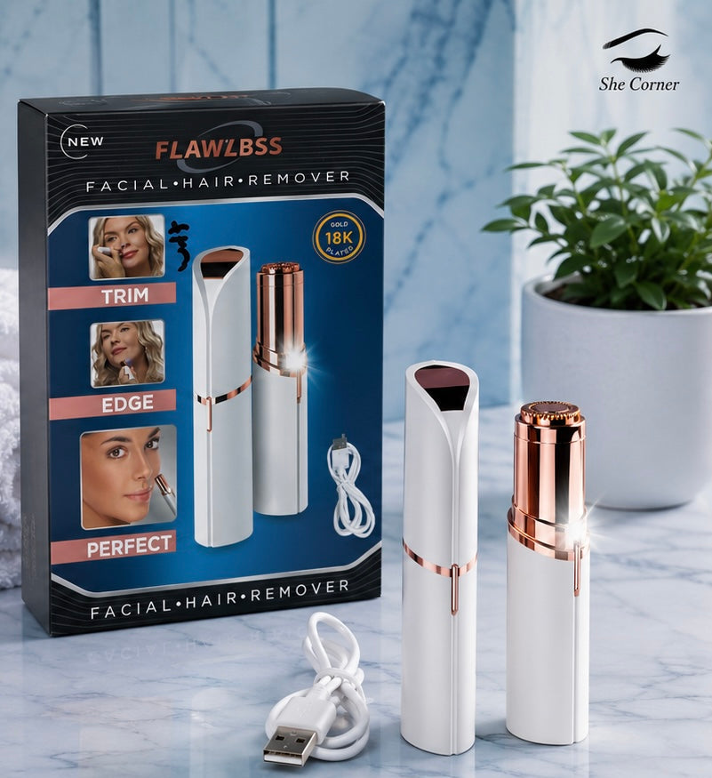 Flawless 2-in-1 Eyebrow Trimmer & Facial Hair Remover