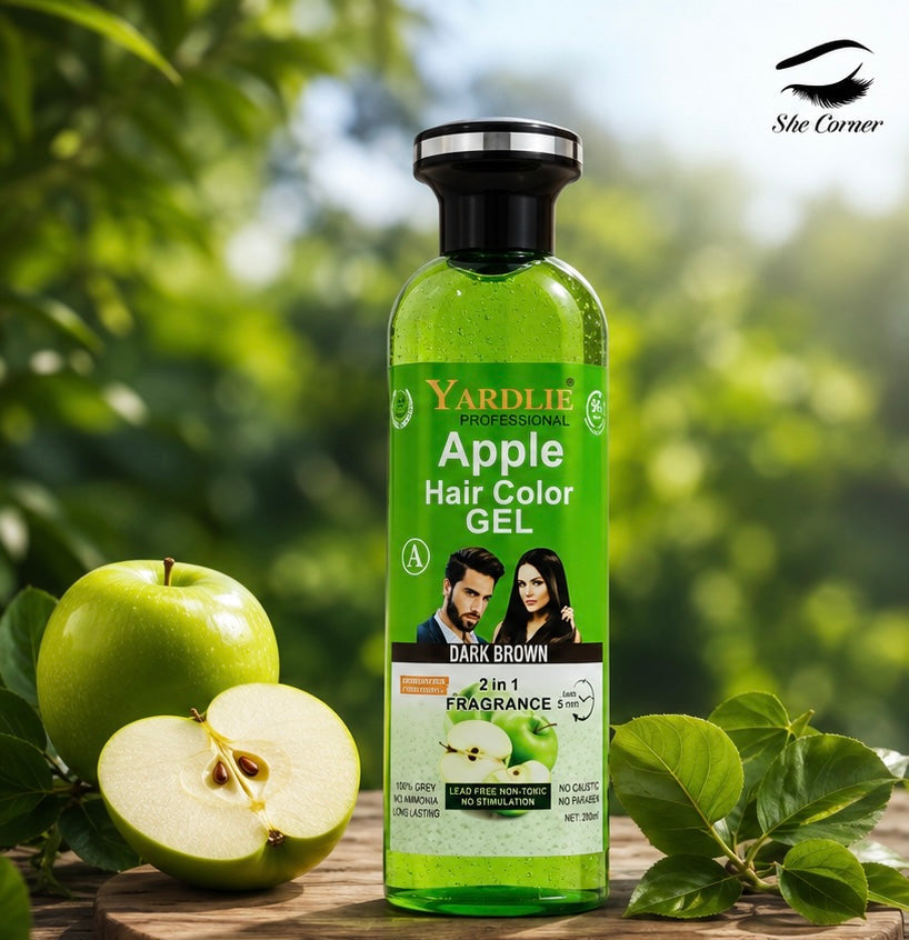 Yardlie Apple No Ammonia Shampoo Hair Colour Black&Brown