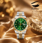Rolex Datejust 36 Men’s Two-Tone Green Diamond Dial Automatic Watch