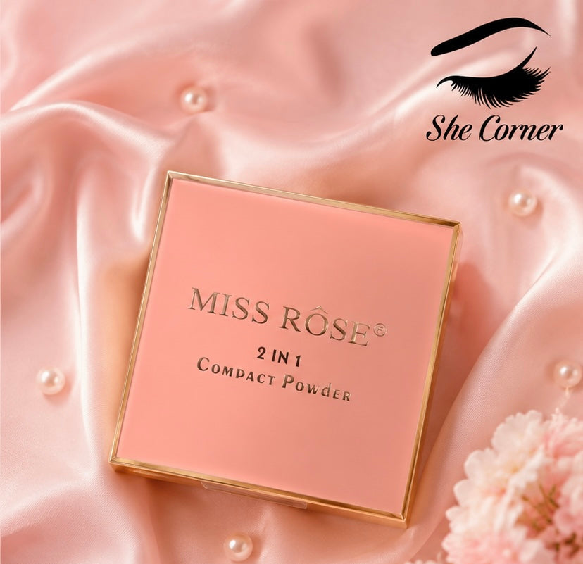 Miss Rose 2 in 1 Compact Face Powder