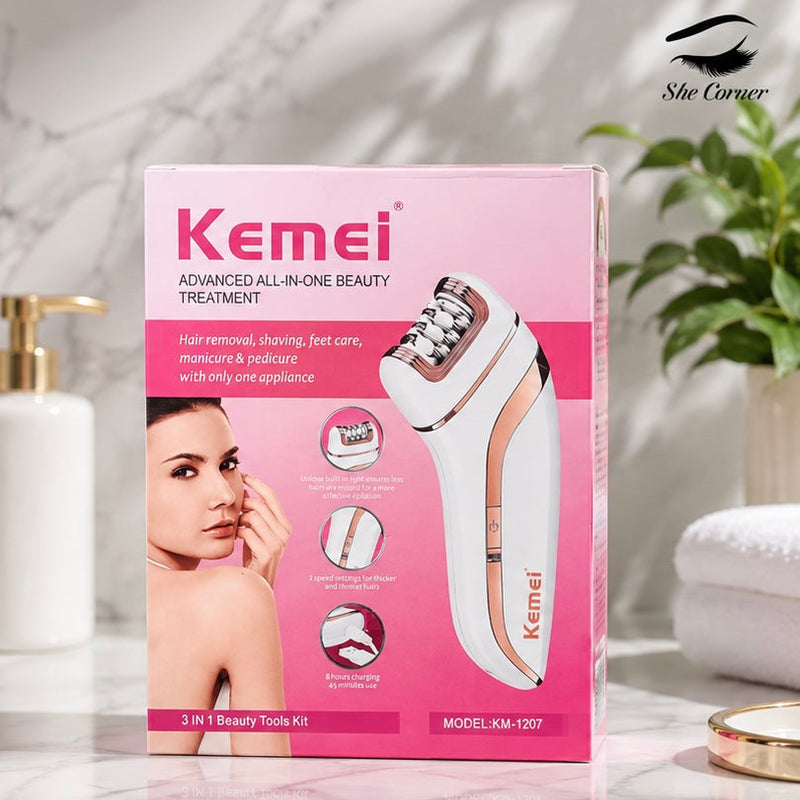 Kemei 3-in-1 Epilator KM 1207