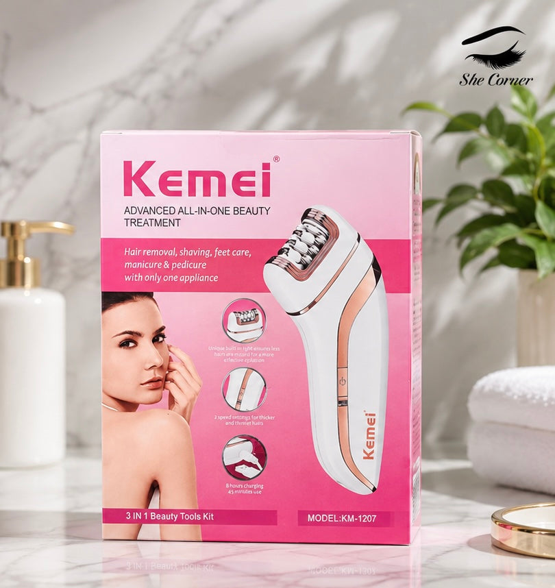 Kemei 3-in-1 Epilator KM 1207