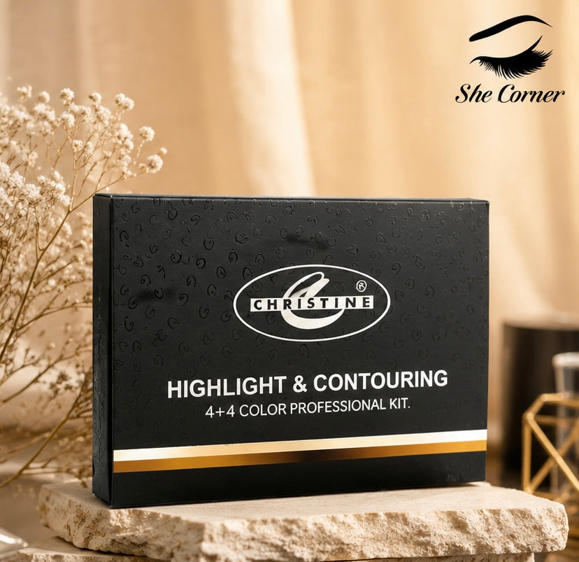 Christine Highlighter & Contouring 4+4 Color Professional Kit