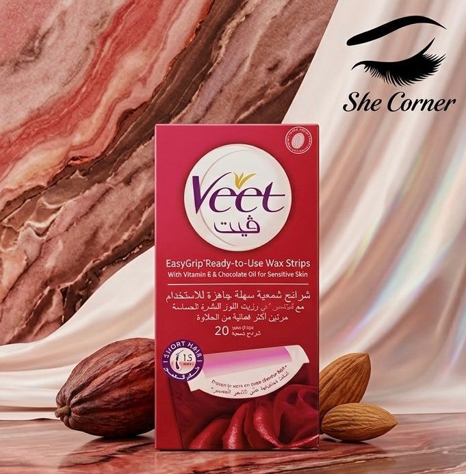 Veet Red Hair Removal Strips Body 20 Pieces