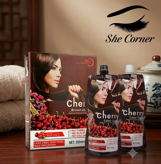 Mokeru Cherry Shampoo Hair Colour Black&Brown
