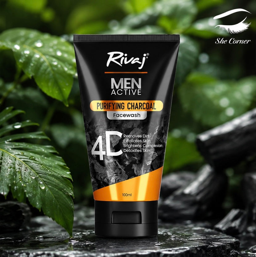 Rivaj Men Active Purifying Charcoal 4D Face Wash